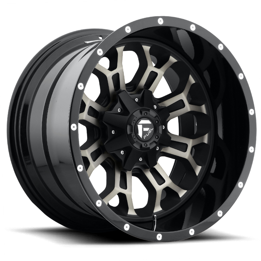 Fuel D561 CRUSH 20x9 ET20 5x139.7/150 110.10mm GLOSS MACHINED DOUBLE DARK TINT (Load Rated 1134kg)