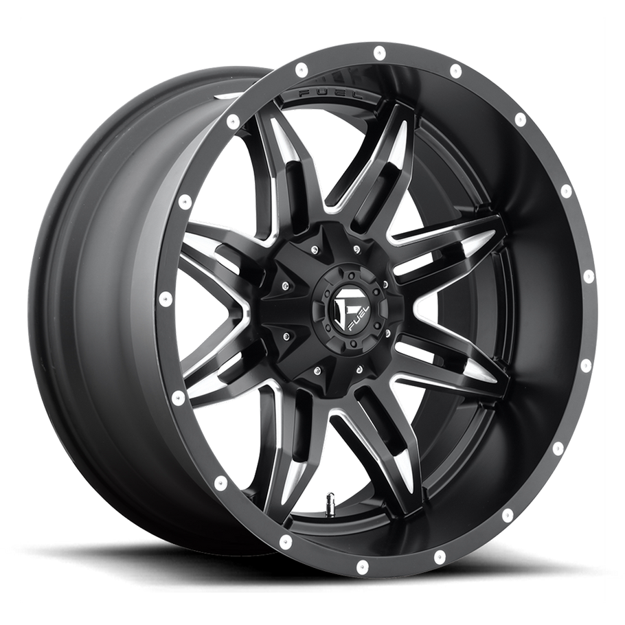 Fuel D567 LETHAL 17x9 ET-12 5x114.3/127 78.10mm MATTE BLACK MILLED (Load Rated 1134kg)