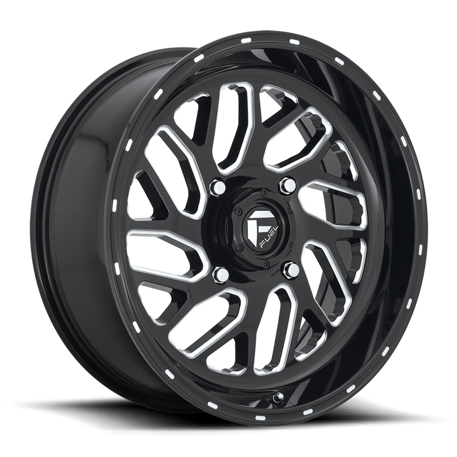Fuel D581 TRITON 18x7 ET13 4x156 132.00mm GLOSS BLACK MILLED (Load Rated 454kg)