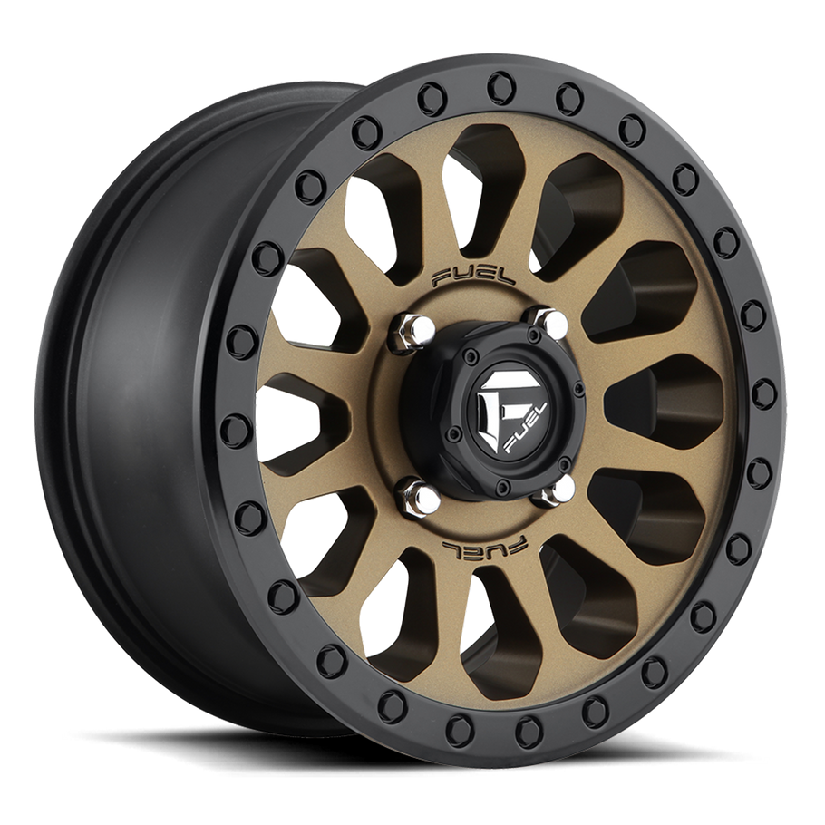 Fuel D600 VECTOR 17x9 ET-12 6x139.7 108.00mm MATTE BRONZE BLACK BEAD RING (Load Rated 1134kg)