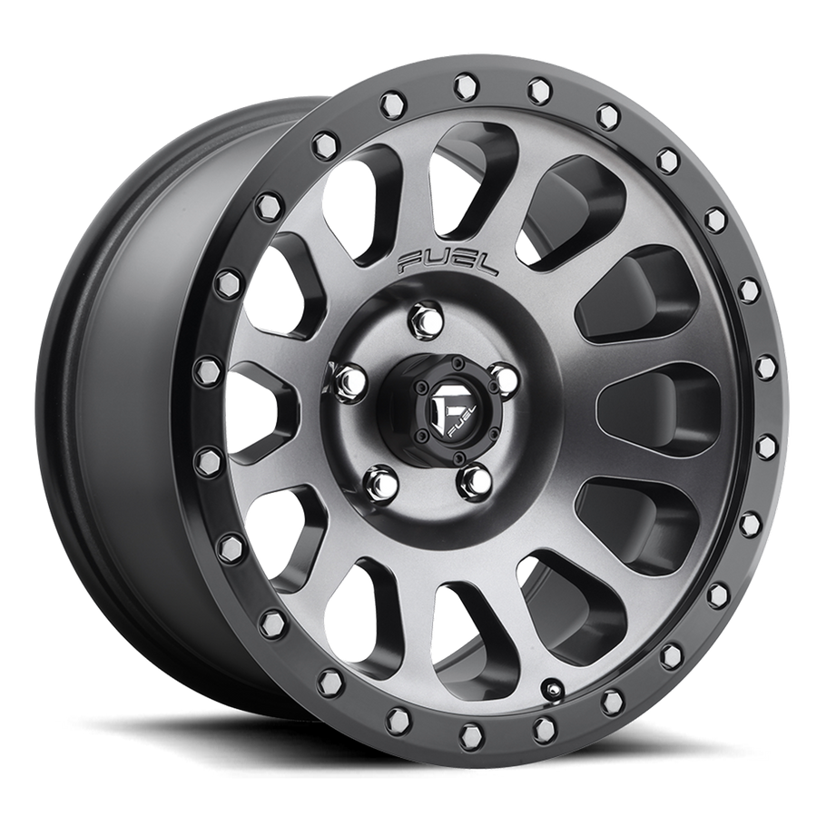 Fuel D601 VECTOR 17x8.5 ET20 5x120 65.07mm MATTE GUN METAL BLACK BEAD RING (Load Rated 1134kg)