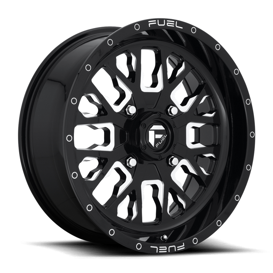 Fuel D611 STROKE 18x7 ET13 4x137 110.10mm GLOSS BLACK MILLED (Load Rated 454kg)