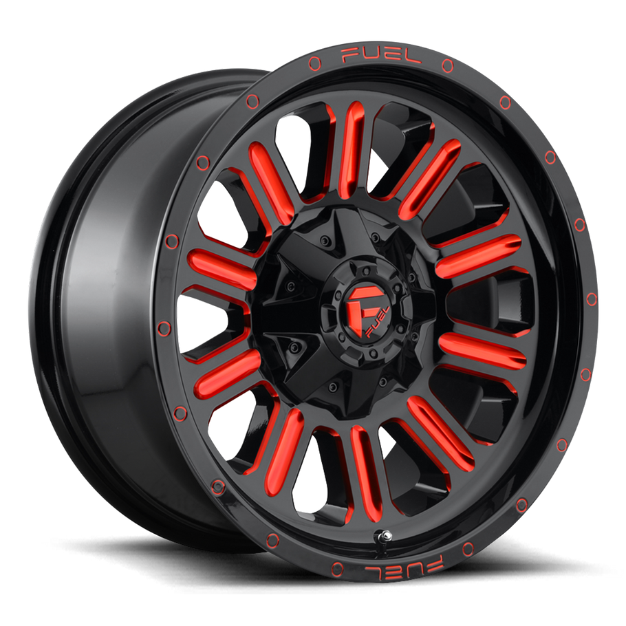 Fuel D621 HARDLINE 20x9 ET02 6x135/139.7 106.10mm GLOSS BLACK RED TINTED CLEAR (Load Rated 1134kg)