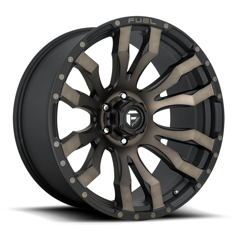 Fuel D674 BLITZ 20x10 ET-18 6x139.7 106.10mm MATTE BLACK DOUBLE DARK TINT (Load Rated 1134kg)