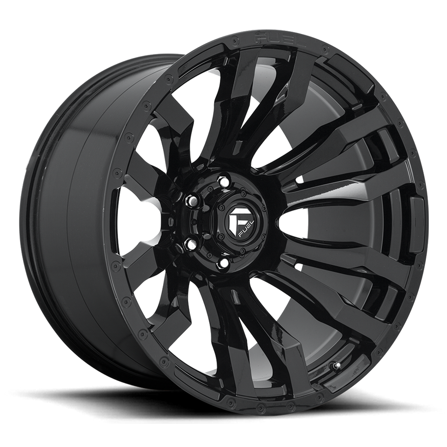 Fuel D675 BLITZ 22x12 ET-44 5x127 71.50mm GLOSS BLACK (Load Rated 1134kg)