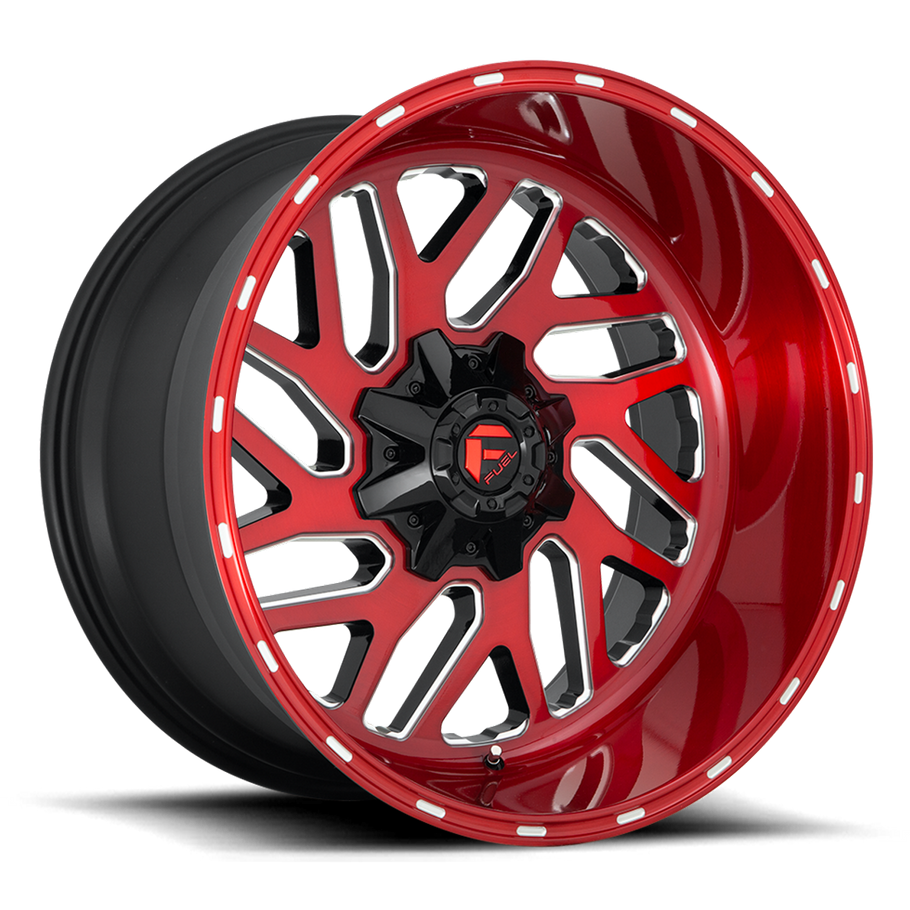 Fuel D691 TRITON 24x12 ET-44 8x180 124.20mm CANDY RED MILLED (Load Rated 1678kg)