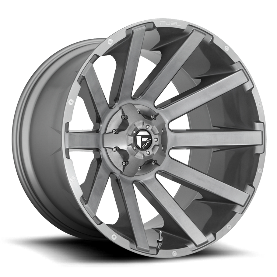 Fuel D714 CONTRA PLATINUM 26x12 ET-44 5x127/139.7 87.10mm BRUSHED GUN METAL TINTED CLEAR (Load Rated 1134kg)