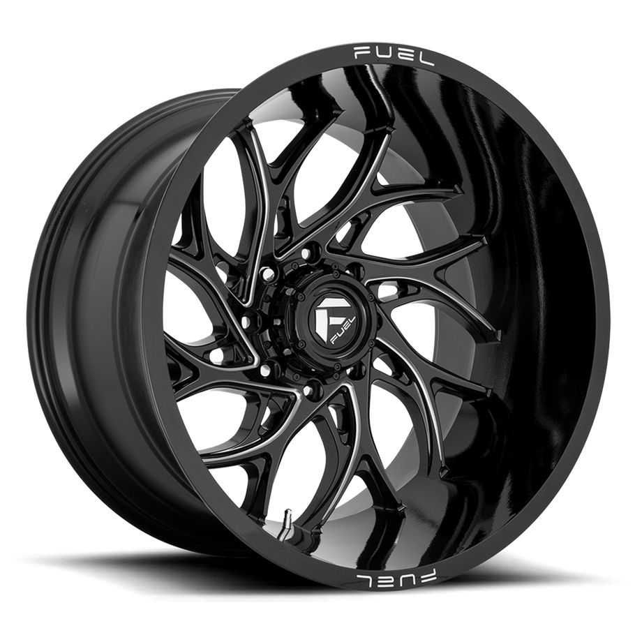 Fuel D741 RUNNER 20x9 ET01 6x139.7 106.10mm GLOSS BLACK MILLED (Load Rated 1134kg)