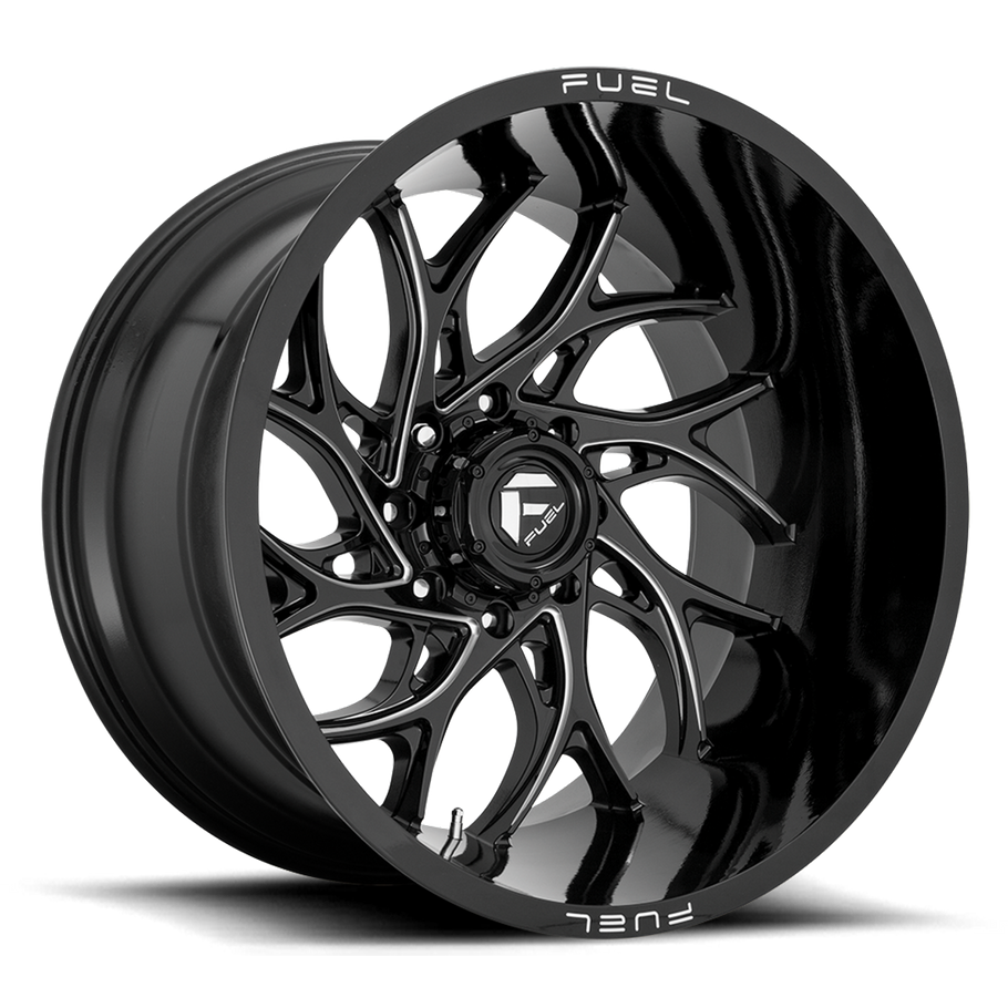 Fuel D741 RUNNER 22x10 ET-18 6x135 87.10mm GLOSS BLACK MILLED (Load Rated 1134kg)