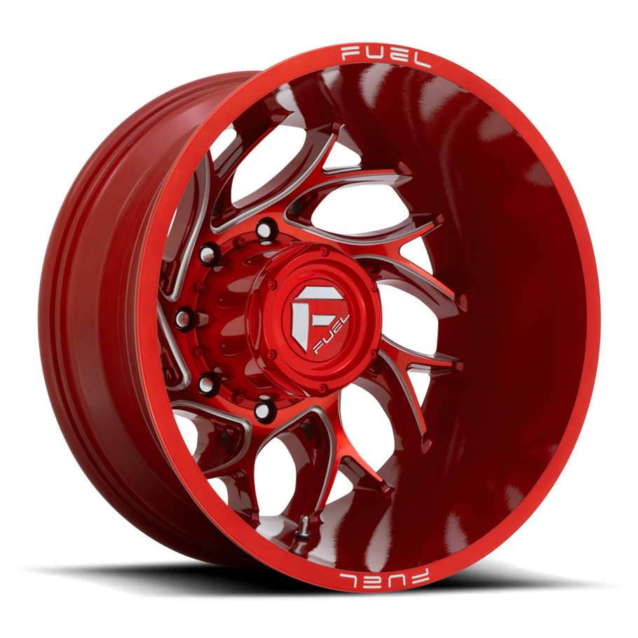Fuel D742 RUNNER 20x8.25 ET-240 8x165.1 121.50mm CANDY RED MILLED (Load Rated 1134kg)