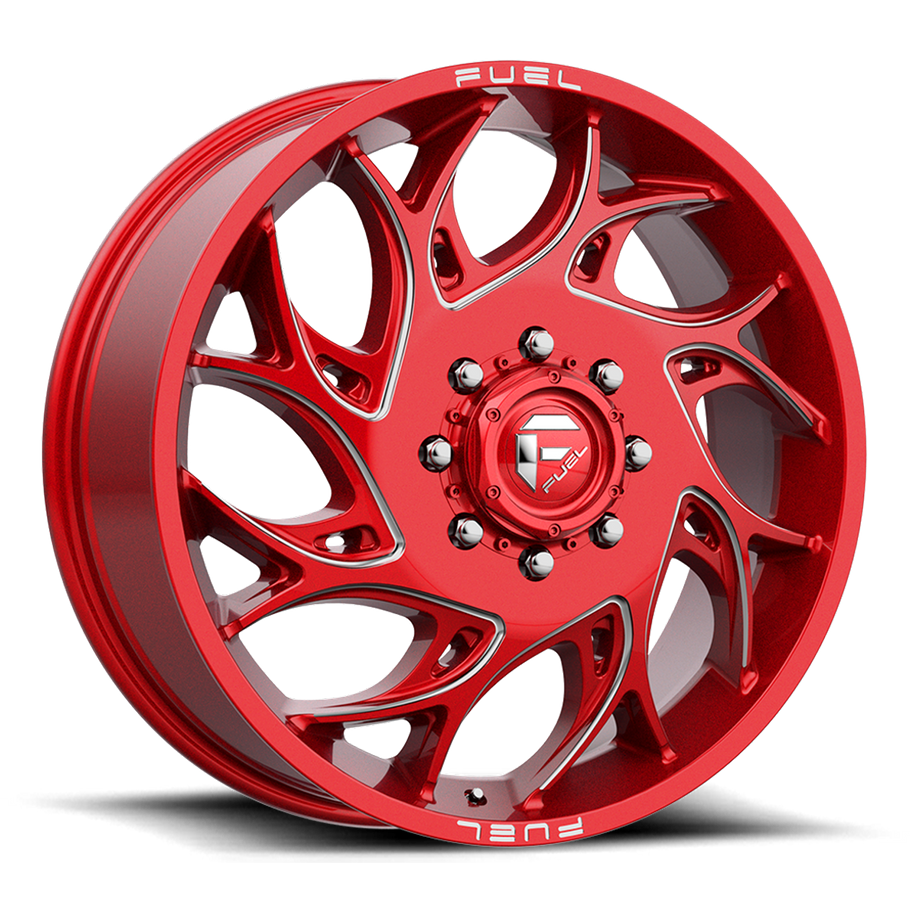 Fuel D742 RUNNER 22x8.25 ET105 8x210 154.30mm CANDY RED MILLED (Load Rated 1361kg)