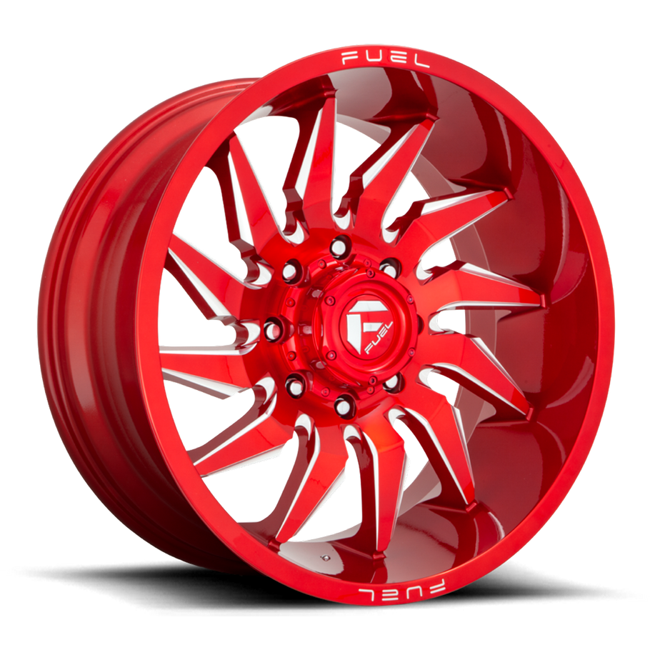 Fuel D745 SABER 20x10 ET-18 8x180 124.20mm CANDY RED MILLED (Load Rated 1678kg)