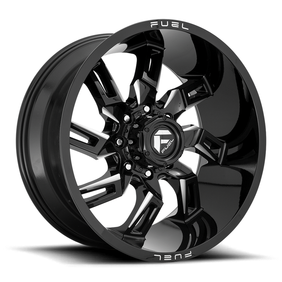 Fuel D747 LOCKDOWN 20x9 ET01 6x139.7 106.10mm GLOSS BLACK MILLED (Load Rated 1134kg)