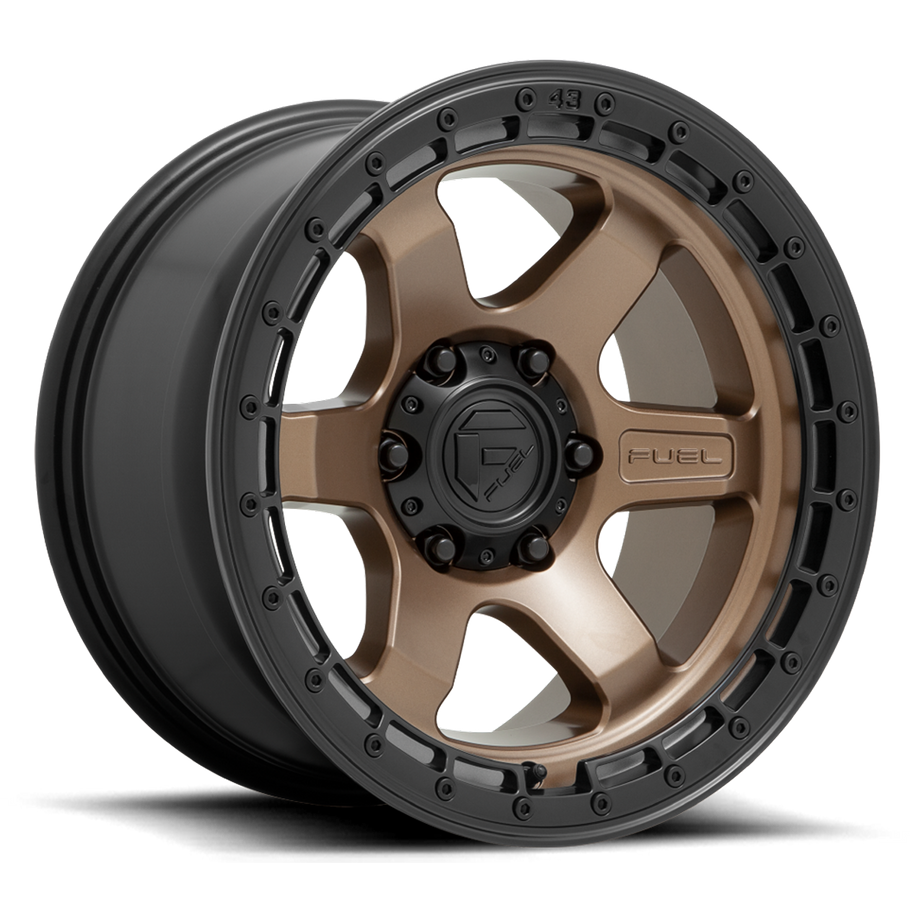 Fuel D751 BLOCK 17x9 ET01 6x139.7 106.10mm MATTE BRONZE W/ BLACK RING (Load Rated 1134kg)