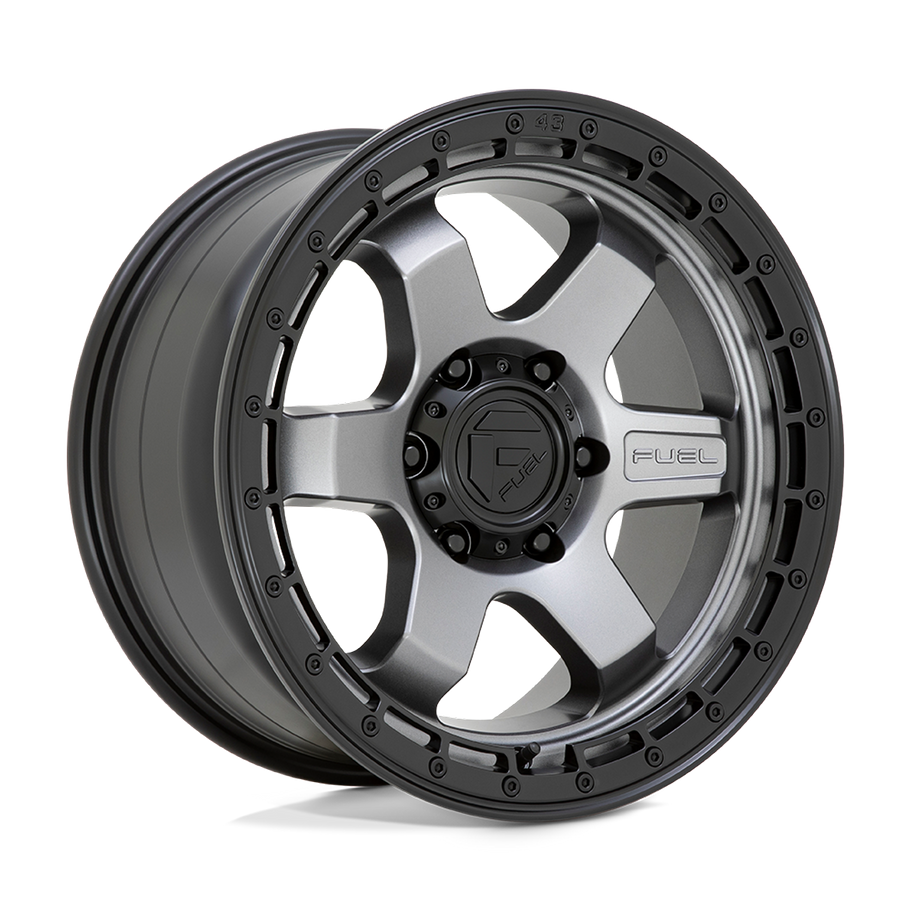 Fuel D752 BLOCK 18x9 ET20 6x114.3 66.06mm MATTE GUNMETAL W/ BLACK RING (Load Rated 1134kg)