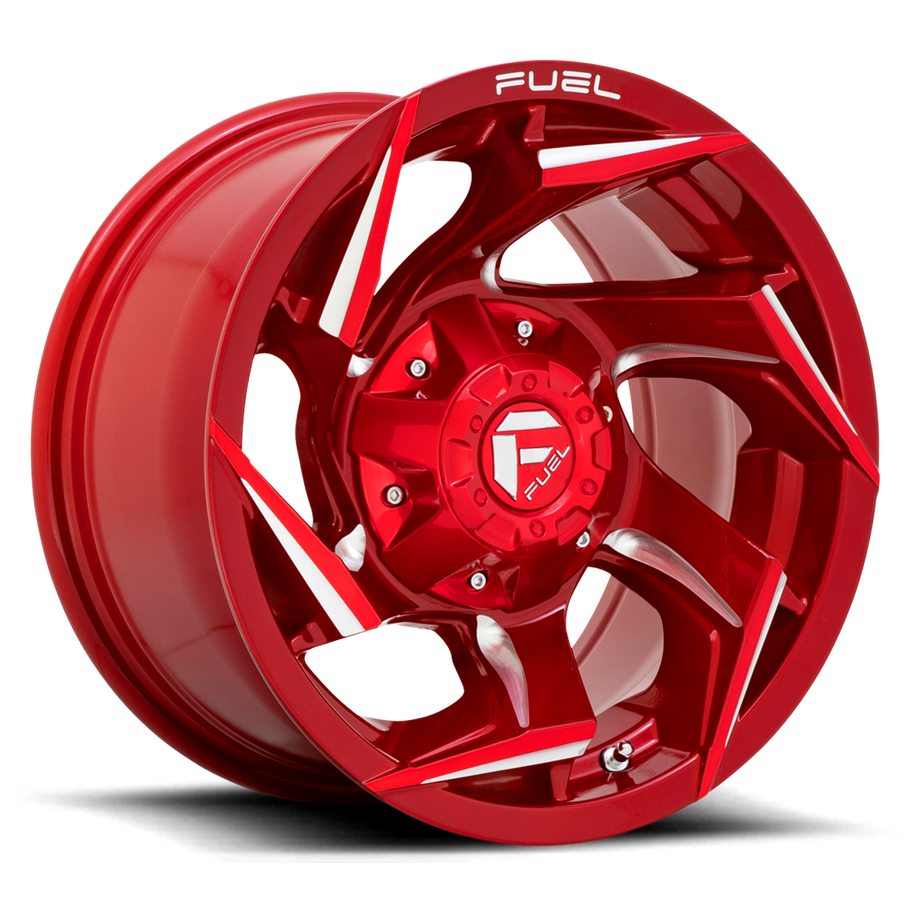 Fuel D754 REACTION 15x8 ET-18 5x139.7 108.00mm CANDY RED MILLED (Load Rated 816kg)