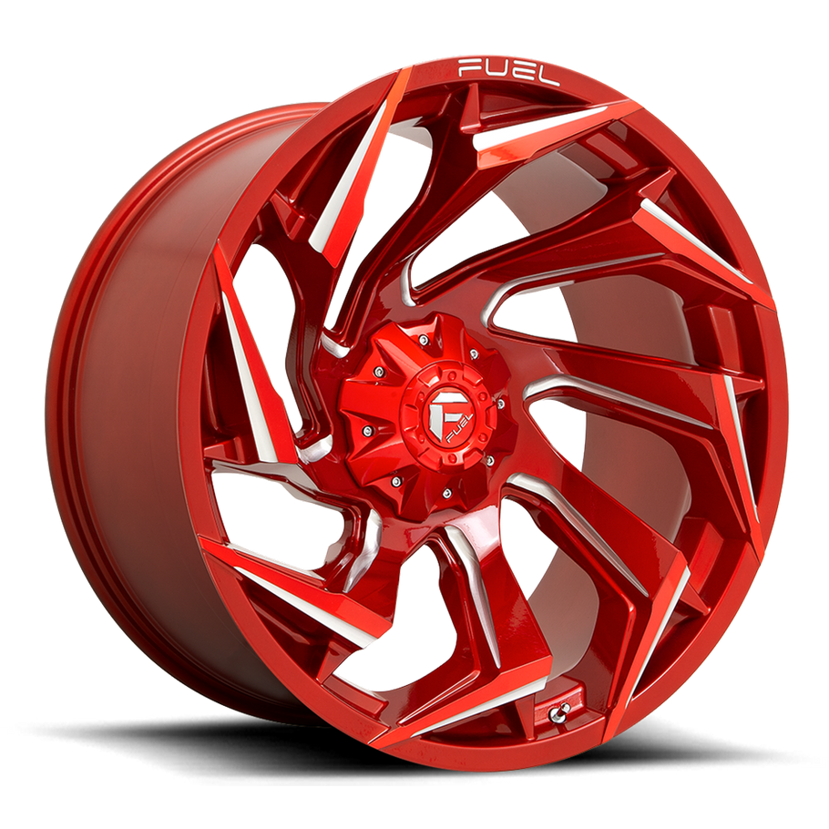 Fuel D754 REACTION 24x12 ET-44 8x165.1 125.10mm CANDY RED MILLED (Load Rated 1678kg)