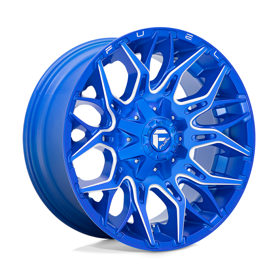 Fuel D770 TWITCH 22x10 ET-18 8x180 124.20mm ANODIZED BLUE MILLED (Load Rated 1678kg)