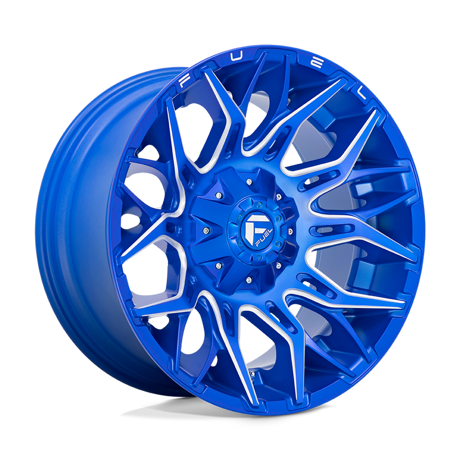 Fuel D770 TWITCH 22x12 ET-44 8x180 124.20mm ANODIZED BLUE MILLED (Load Rated 1678kg)