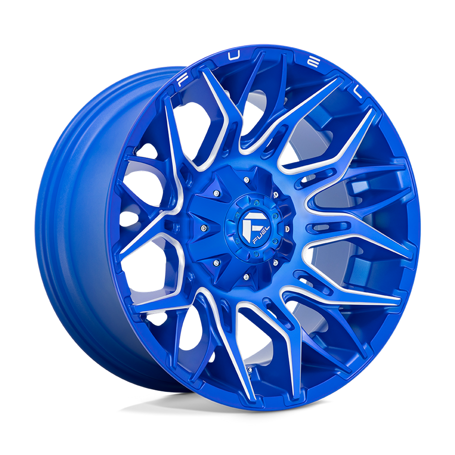 Fuel D770 TWITCH 22x12 ET-44 8x165.1 125.10mm ANODIZED BLUE MILLED (Load Rated 1678kg)