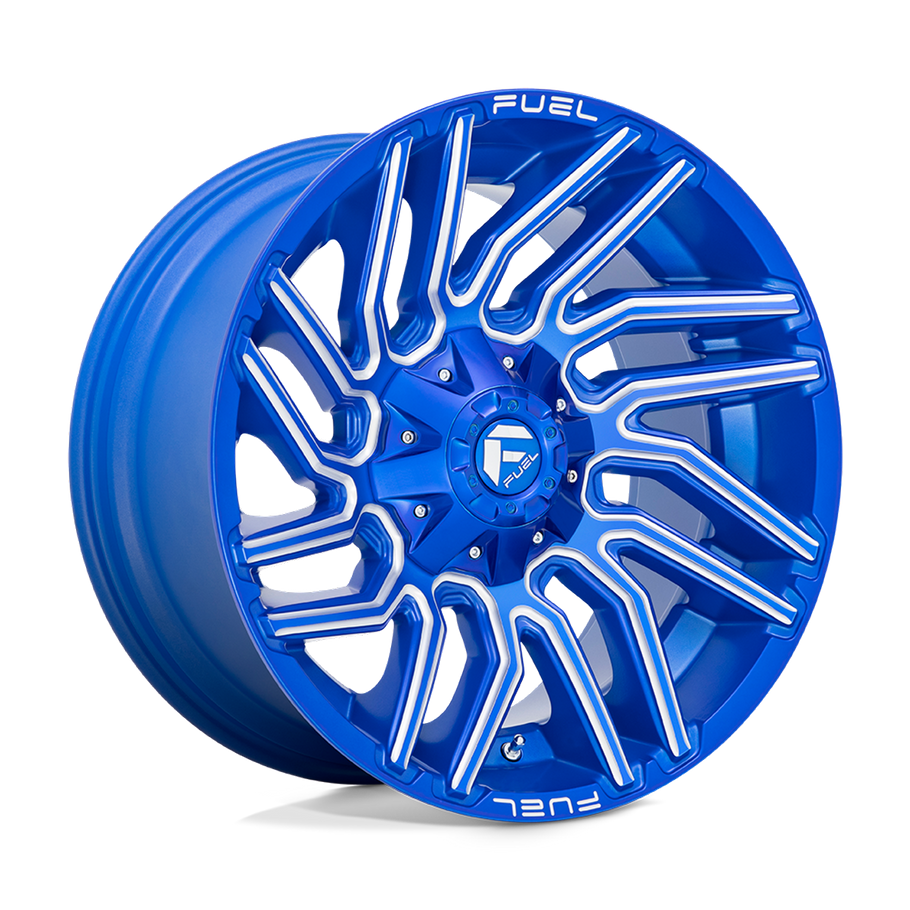 Fuel D774 TYPHOON 20x10 ET-18 8x180 124.20mm ANODIZED BLUE MILLED (Load Rated 1678kg)
