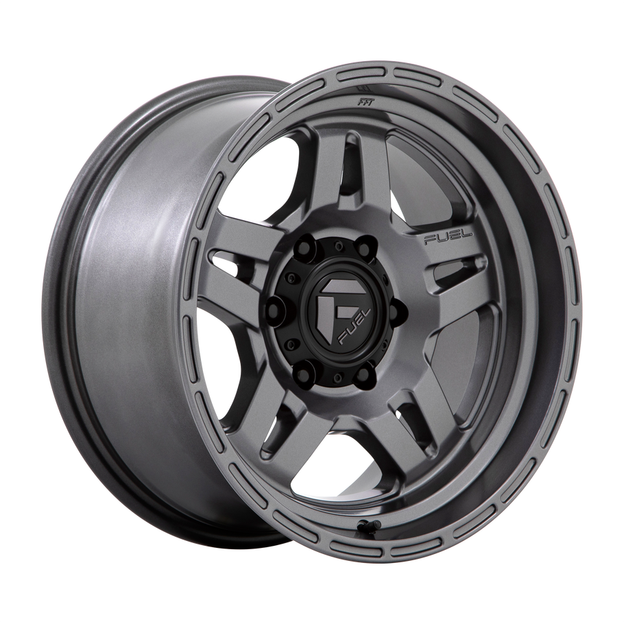 Fuel D801 OXIDE 17x8.5 ET-10 6x139.7 106.10mm MATTE GUNMETAL (Load Rated 1134kg)