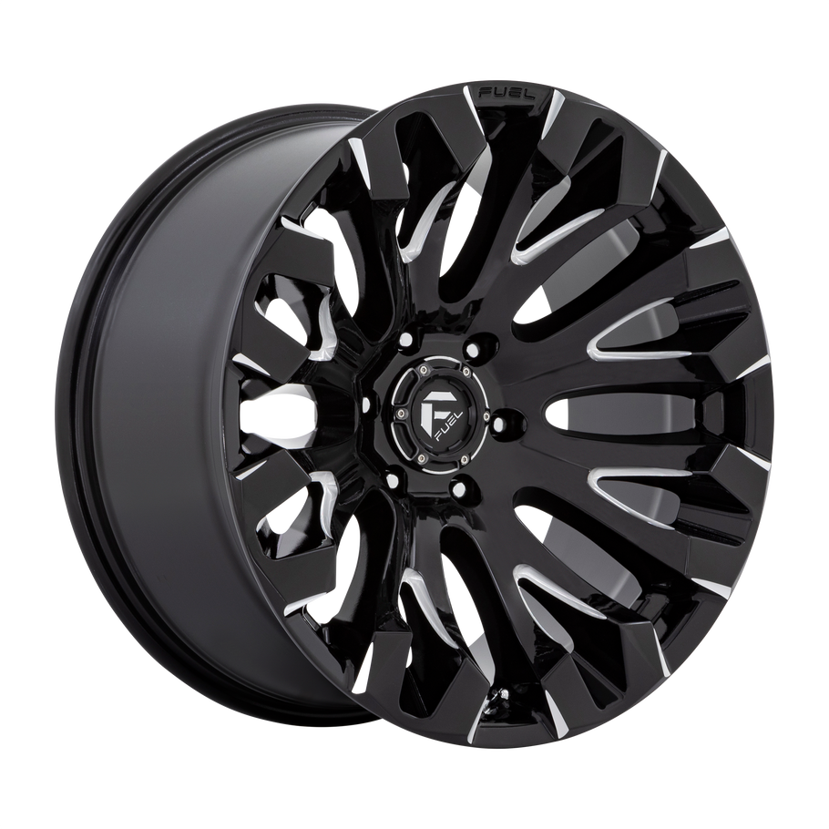 Fuel D828 QUAKE 20x10 ET-18 8x180 124.20mm GLOSS BLACK MILLED (Load Rated 1678kg)