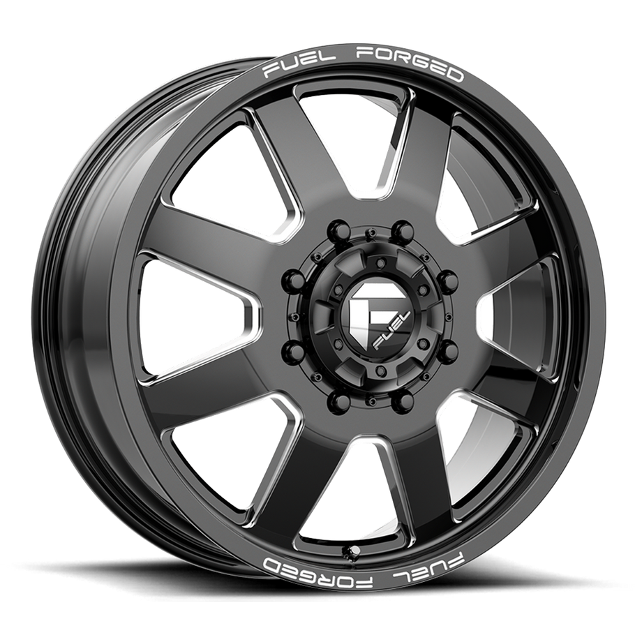 Fuel DE09 FF09D 24x8.25 ET-265 8x165.1 121.50mm MATTE BLACK MILLED (Load Rated 1134kg)