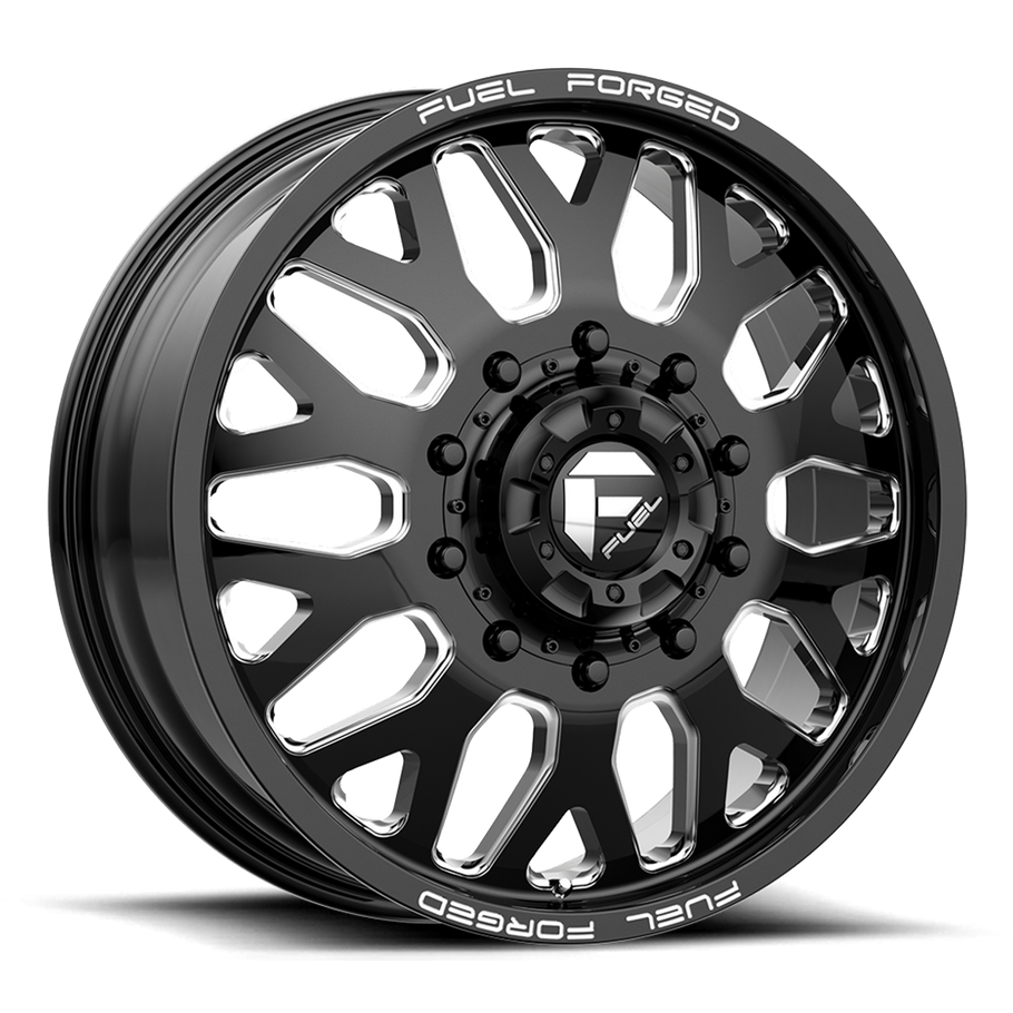 Fuel DE19 FF19D 20x8.25 ET105 10x225 170.10mm GLOSS BLACK MILLED (Load Rated 1361kg)