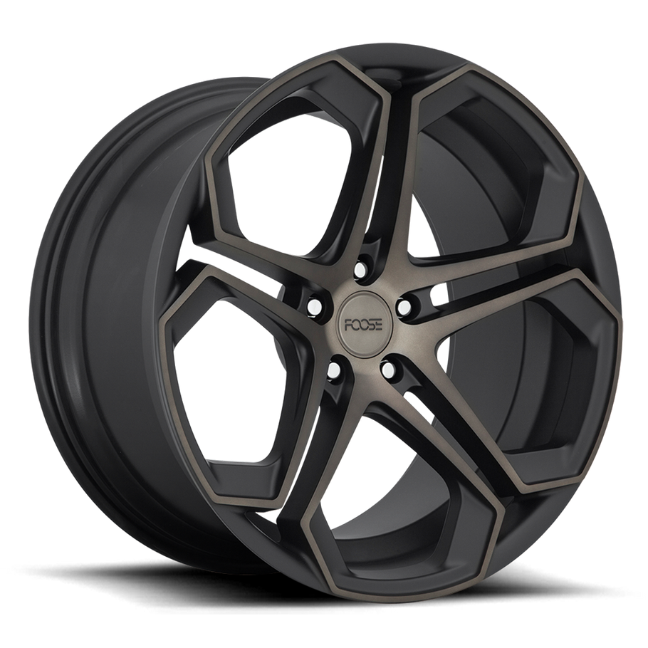 Foose F168 IMPALA 20x9 ET35 5x114.3 72.56mm MATTE MACHINED DOUBLE DARK TINT (Load Rated 862kg)