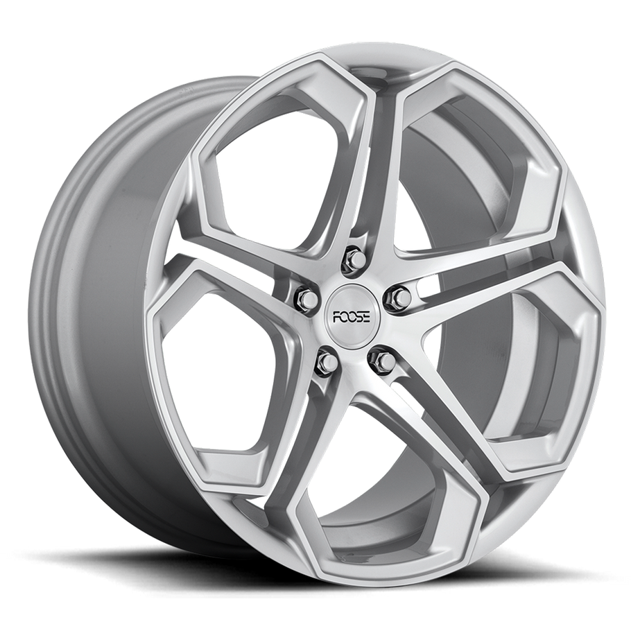 Foose F170 IMPALA 20x10.5 ET20 5x115 71.50mm GLOSS SILVER MACHINED (Load Rated 862kg)