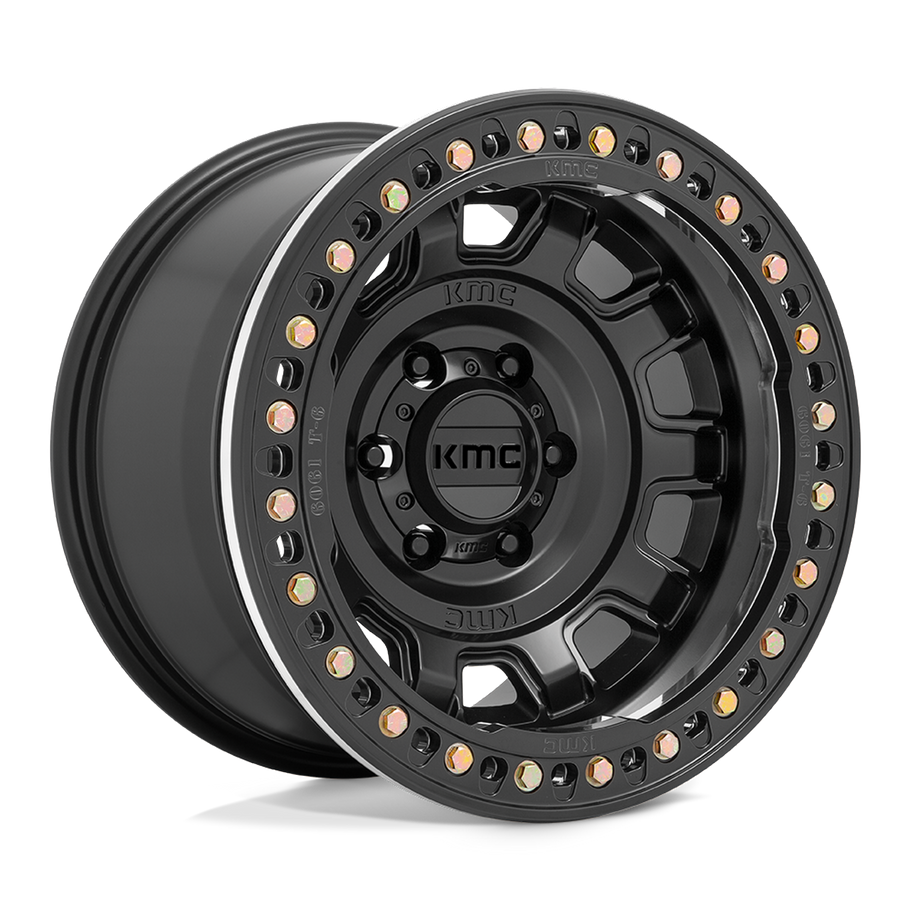 KMC KM236 TANK BEADLOCK 17x9 ET-38 5x127 71.50mm SATIN BLACK (Load Rated 1134kg)