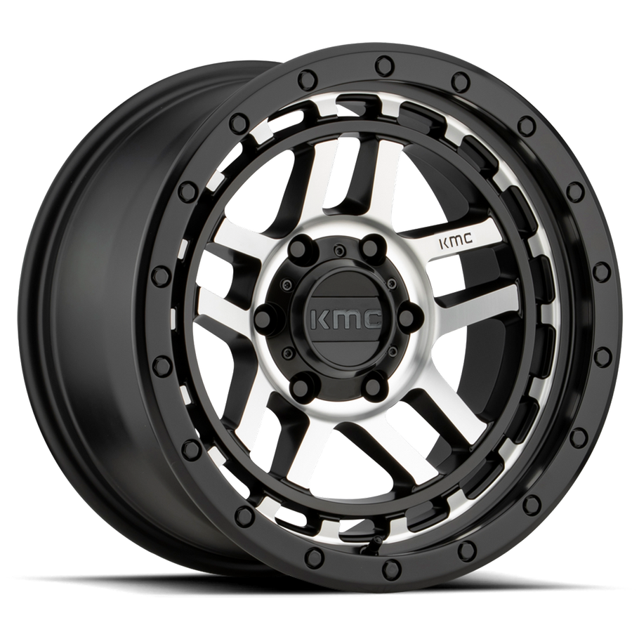 KMC KM540 RECON 18x8.5 ET0 6x135 87.10mm SATIN BLACK MACHINED (Load Rated 1134kg)