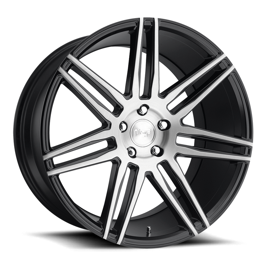 Niche M178 TRENTO 20x10.5 ET42 5x112 66.56mm GLOSS BLACK BRUSHED (Load Rated 907kg)