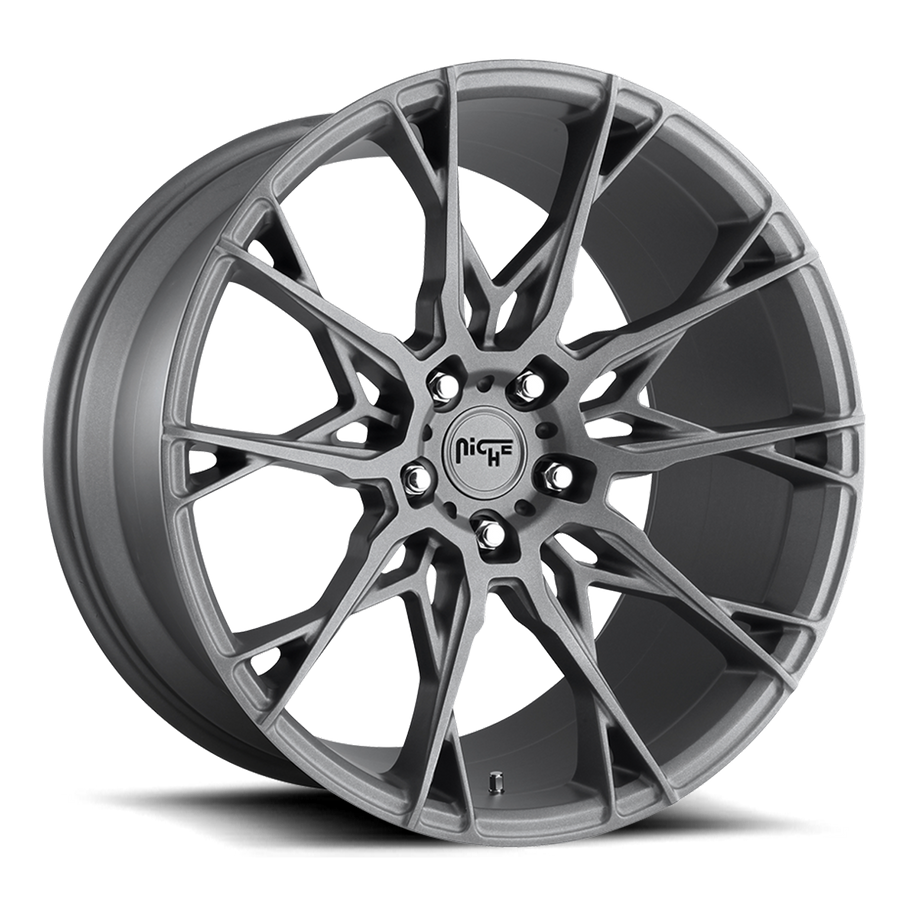 Niche M182 STACCATO 19x10 ET50 5x112 66.56mm MATTE ANTHRACITE (Load Rated 726kg)