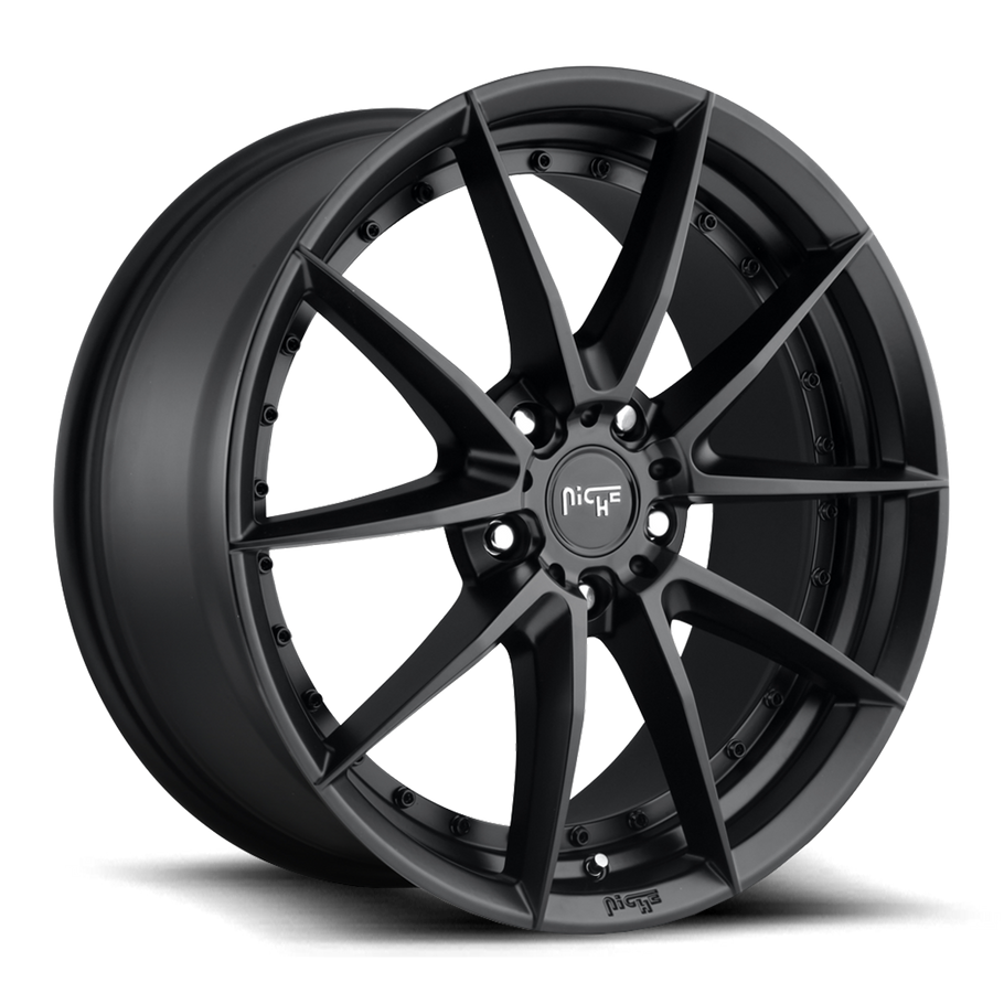 Niche M196 SECTOR 20x9 ET35 5x114.3 72.56mm MATTE BLACK (Load Rated 816kg)