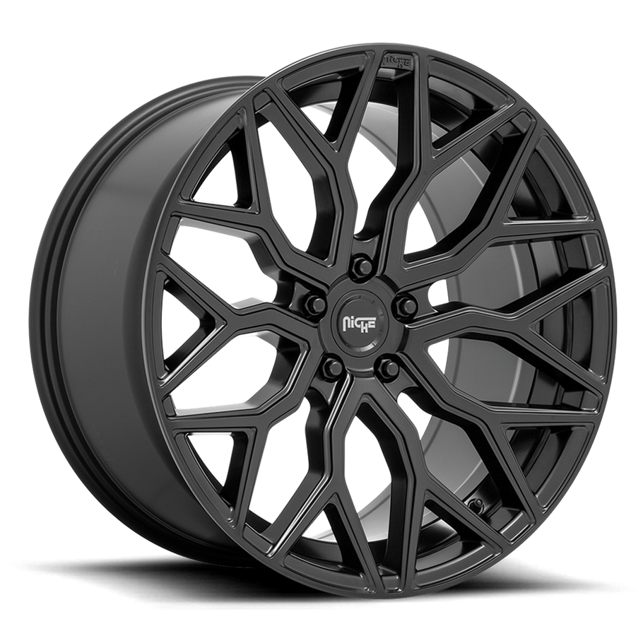 Niche M261 MAZZANTI 19x9.5 ET48 5x112 66.56mm MATTE BLACK (Load Rated 816kg)