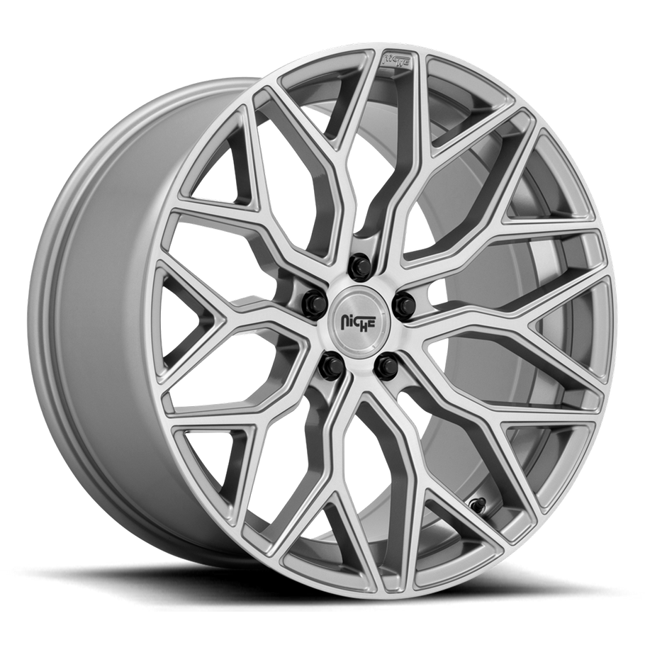 Niche M265 MAZZANTI 22x10 ET30 5x120 74.10mm ANTHRACITE BRUSHED TINT CLEAR (Load Rated 907kg)