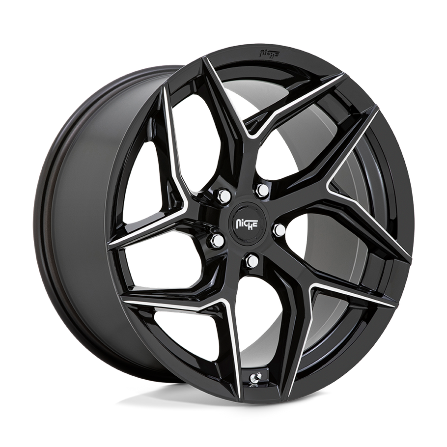 Niche M266 TORSION 20x10.5 ET40 5x114.3 72.56mm GLOSS BLACK MILLED (Load Rated 816kg)