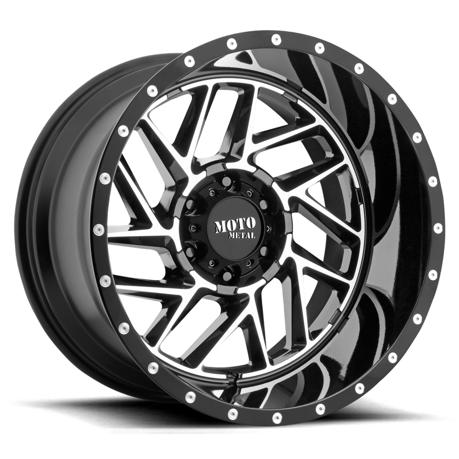 Moto Metal MO985 BREAKOUT 16x8 ET-6 5x127 78.10mm GLOSS BLACK MACHINED (Load Rated 1134kg)