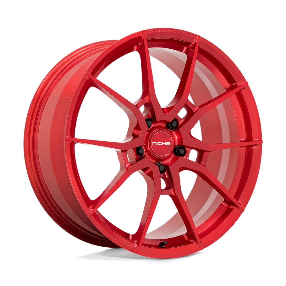 Niche T113 KANAN 20x10 ET25 5x120 67.06mm BRUSHED CANDY RED (Load Rated 726kg)