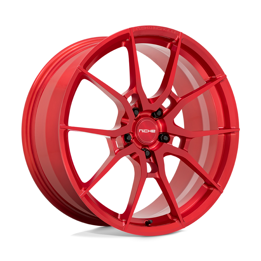 Niche T113 KANAN 20x10.5 ET35 5x112 66.56mm BRUSHED CANDY RED (Load Rated 726kg)