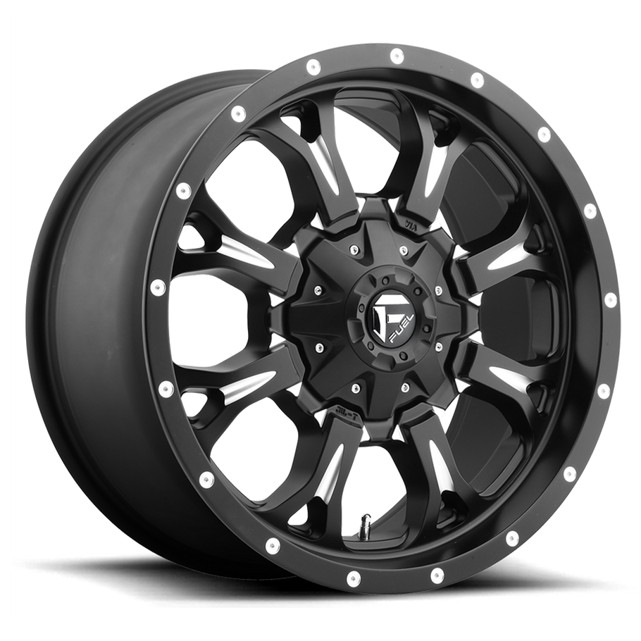 Fuel D517 KRANK 20x10 ET-24 5x127/139.7 87.10mm MATTE BLACK MILLED (Load Rated 1134kg)