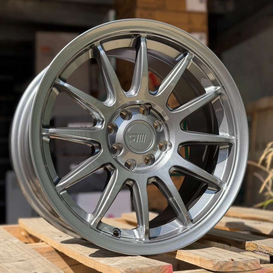 Motegi Racing MR156 S12 16x8 ET28 4x100/114.3 72.56mm GLOSS GUNMETAL (Load Rated 544kg)