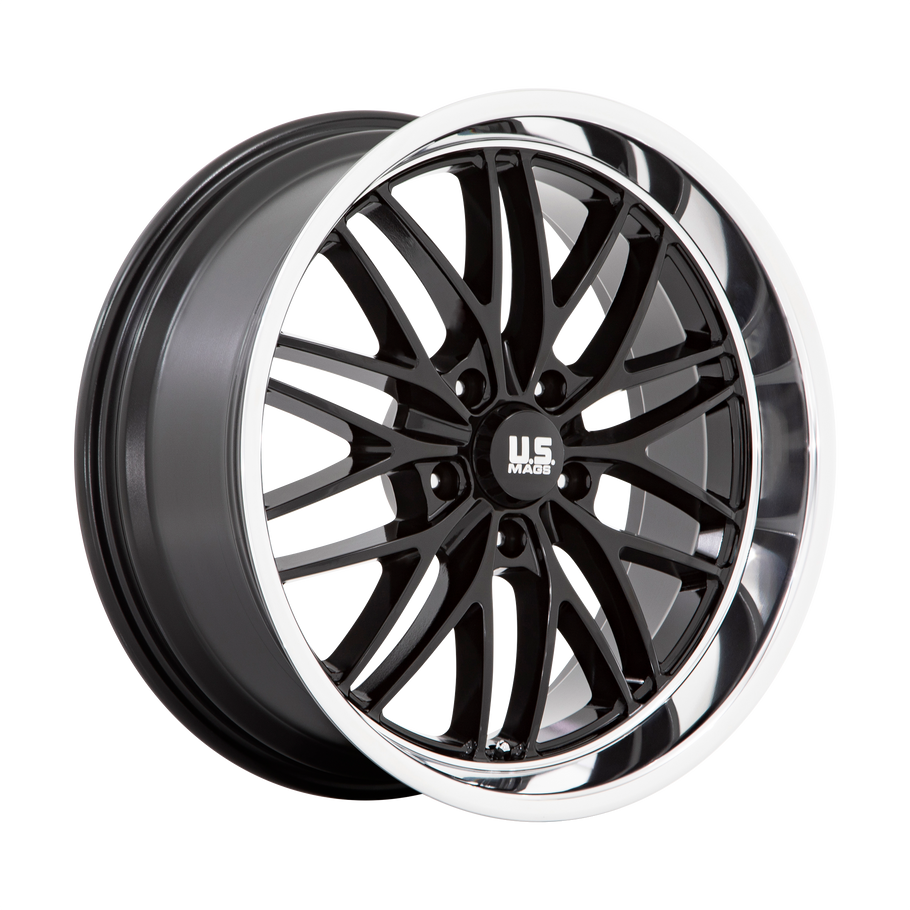 US MAGS U138 SANTA CRUZ 22x9 ET15 5x127 78.10mm GLOSS BLACK W/ DIAMOND CUT LIP (Load Rated 862kg)