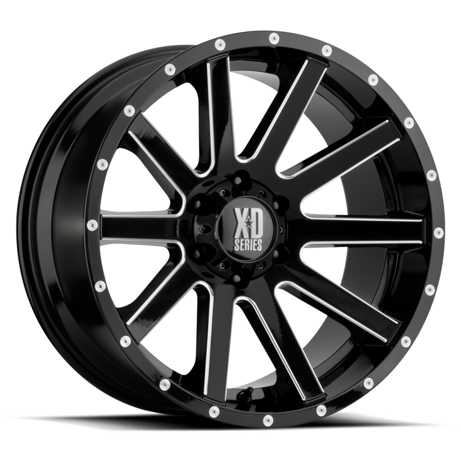 XD XD818 HEIST 20x10 ET-24 6x135 87.10mm GLOSS BLACK MILLED (Load Rated 1134kg)