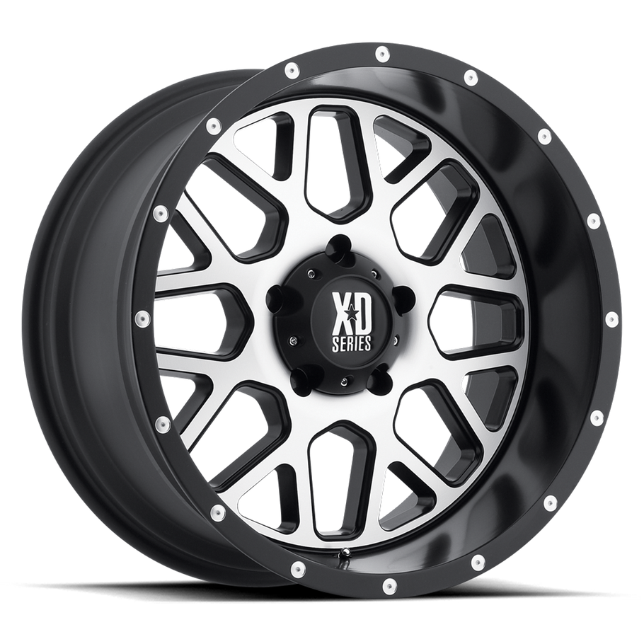 XD XD820 GRENADE 20x10 ET-24 6x139.7 106.10mm SATIN BLACK W/ MACHINED FACE (Load Rated 1134kg)