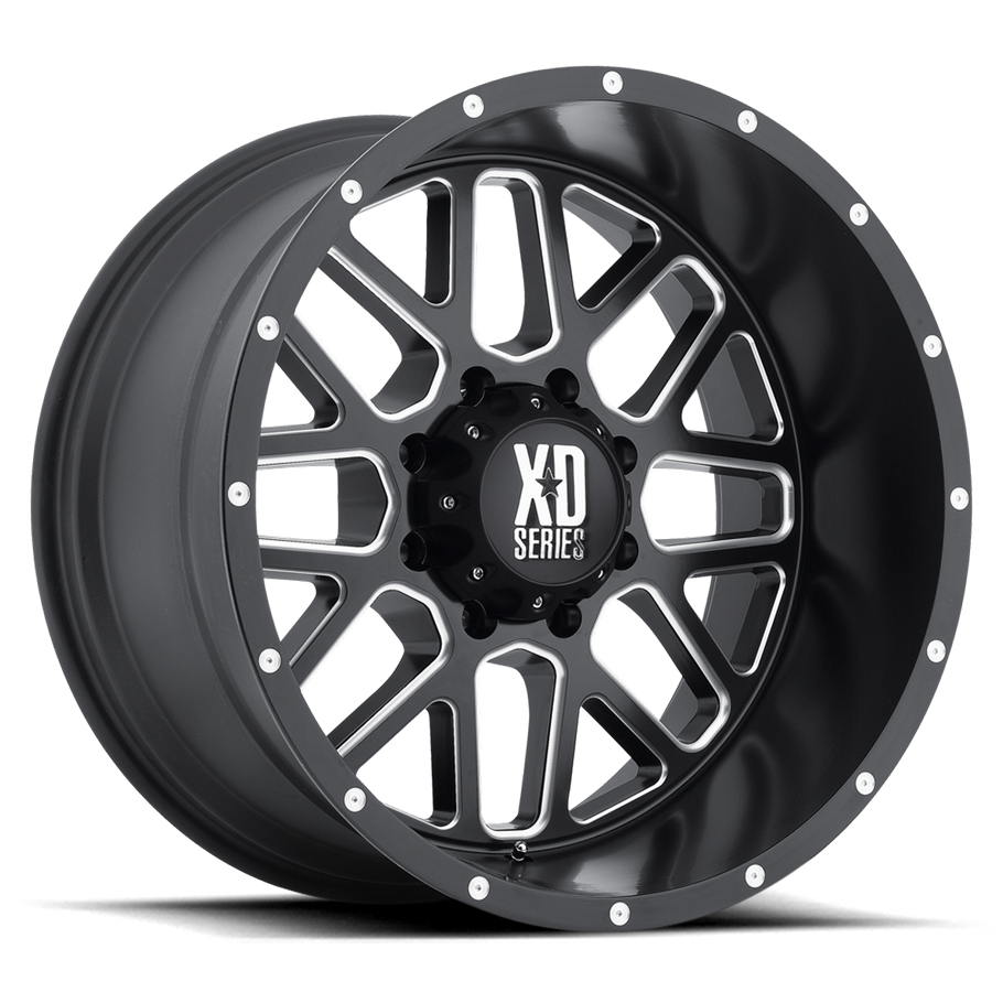 XD XD820 GRENADE 20x12 ET-44 6x139.7 106.10mm SATIN BLACK MILLED (Load Rated 1134kg)