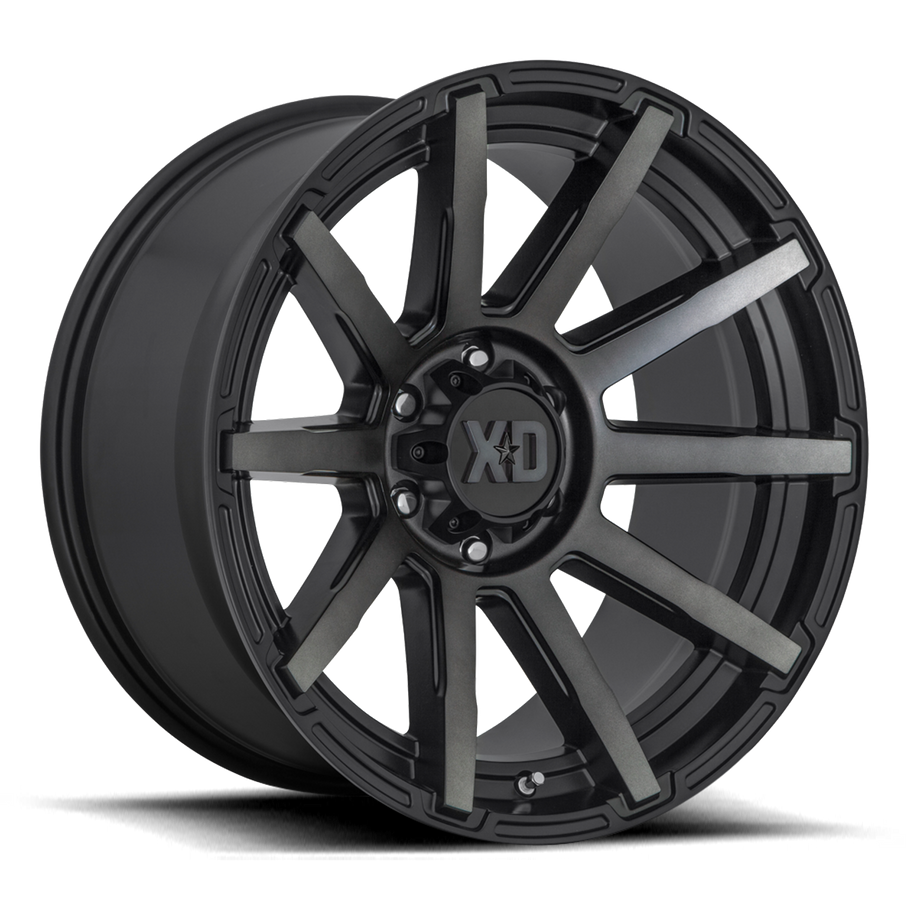 XD XD847 OUTBREAK 17x8 ET35 5x114.3 72.56mm SATIN BLACK W/ GRAY TINT (Load Rated 1134kg)