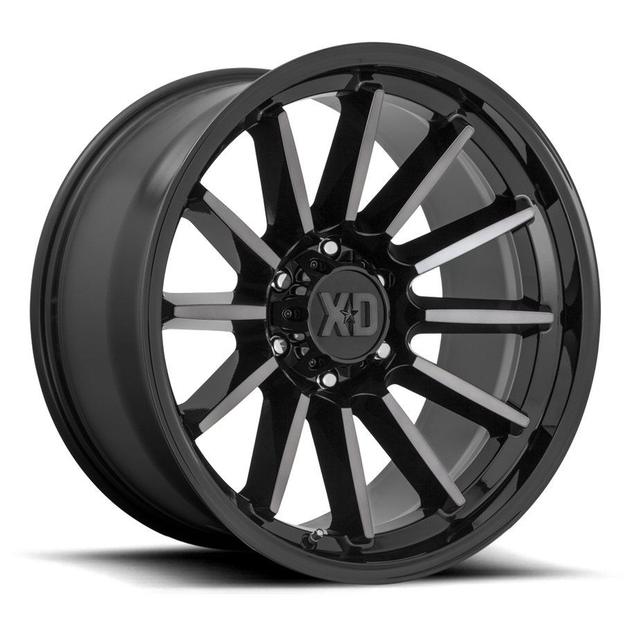 XD XD855 LUXE 17x9 ET18 5x127 71.50mm GLOSS BLACK MACHINED W/ GRAY TINT (Load Rated 1134kg)